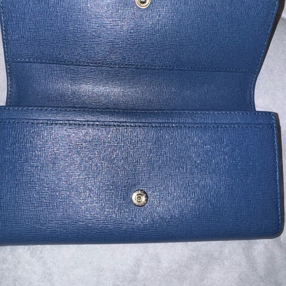 Preowned GUC Furla Blue Leather Wallet Classic Design - Picture 9 of 10